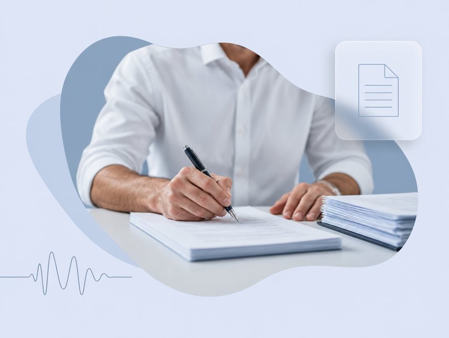 La signature d'un rapport de v&eacute;rification.